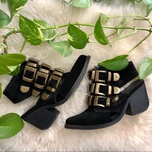 Jeffrey Campbell buckle booties